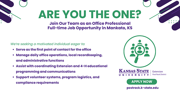 4-H Program Coordinator hiring Graphics