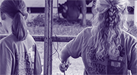 Girl showing her livestock at the county fair
