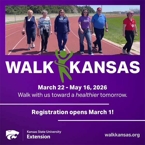 Walk Kansas Participants walking on a track