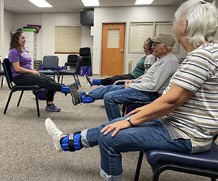Participants workout at a Stay Strong, Stay Healthy Class